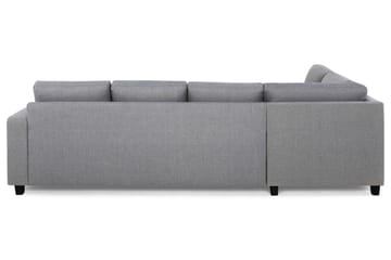 Crazy 4-seters Venstrevendt L-formet Sjeselongsofa i Stoff - Grå - Møbler - Sofaer - Sofaer med sjeselong - 3 seters sofa med divan