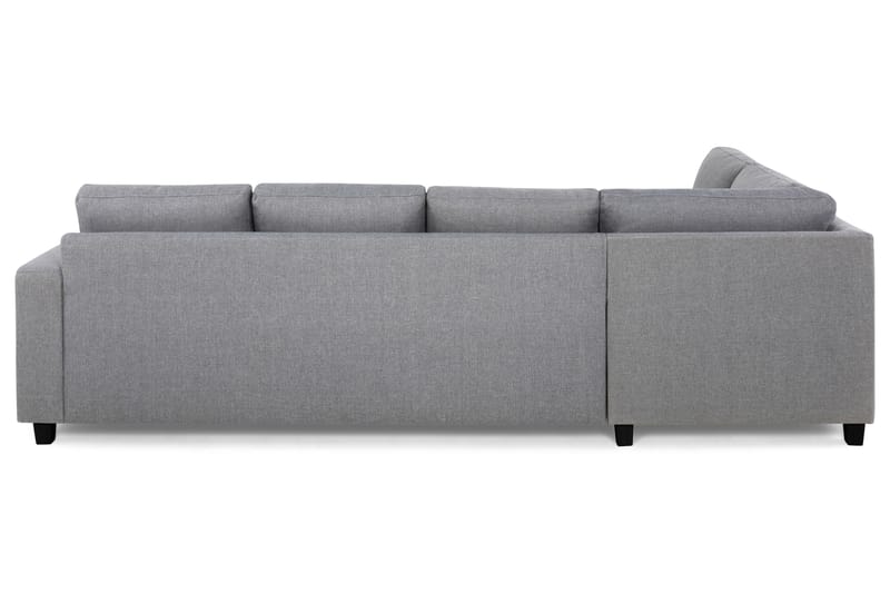 Crazy 4-seters Venstrevendt L-formet Sjeselongsofa i Stoff - Grå - Møbler - Sofaer - Sofaer med sjeselong - 3 seters sofa med divan
