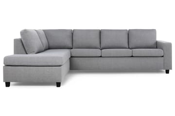 Crazy 4-seters Venstrevendt L-formet Sjeselongsofa i Stoff - Grå - Møbler - Sofaer - Sofaer med sjeselong - 3 seters sofa med divan