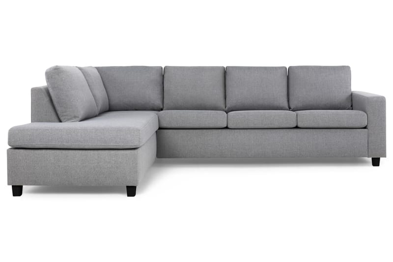 Crazy 4-seters Venstrevendt L-formet Sjeselongsofa i Stoff - Grå - Møbler - Sofaer - Sofaer med sjeselong - 3 seters sofa med divan