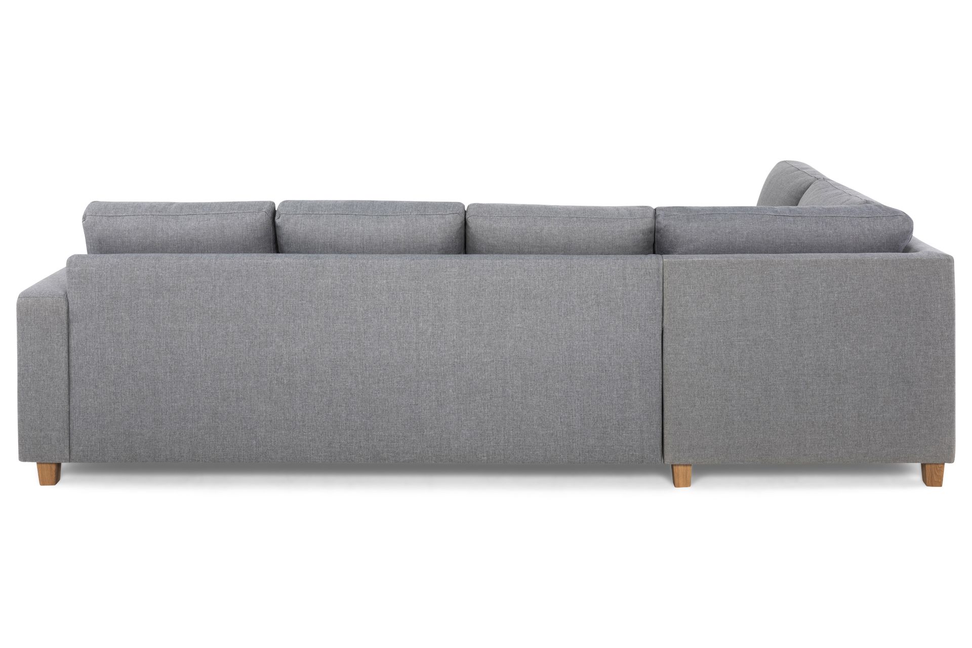 Crazy 4-seters Venstrevendt L-formet Sjeselongsofa i Stoff - Grå - Møbler - Sofaer - Sofaer med sjeselong - 3 seters sofa med divan