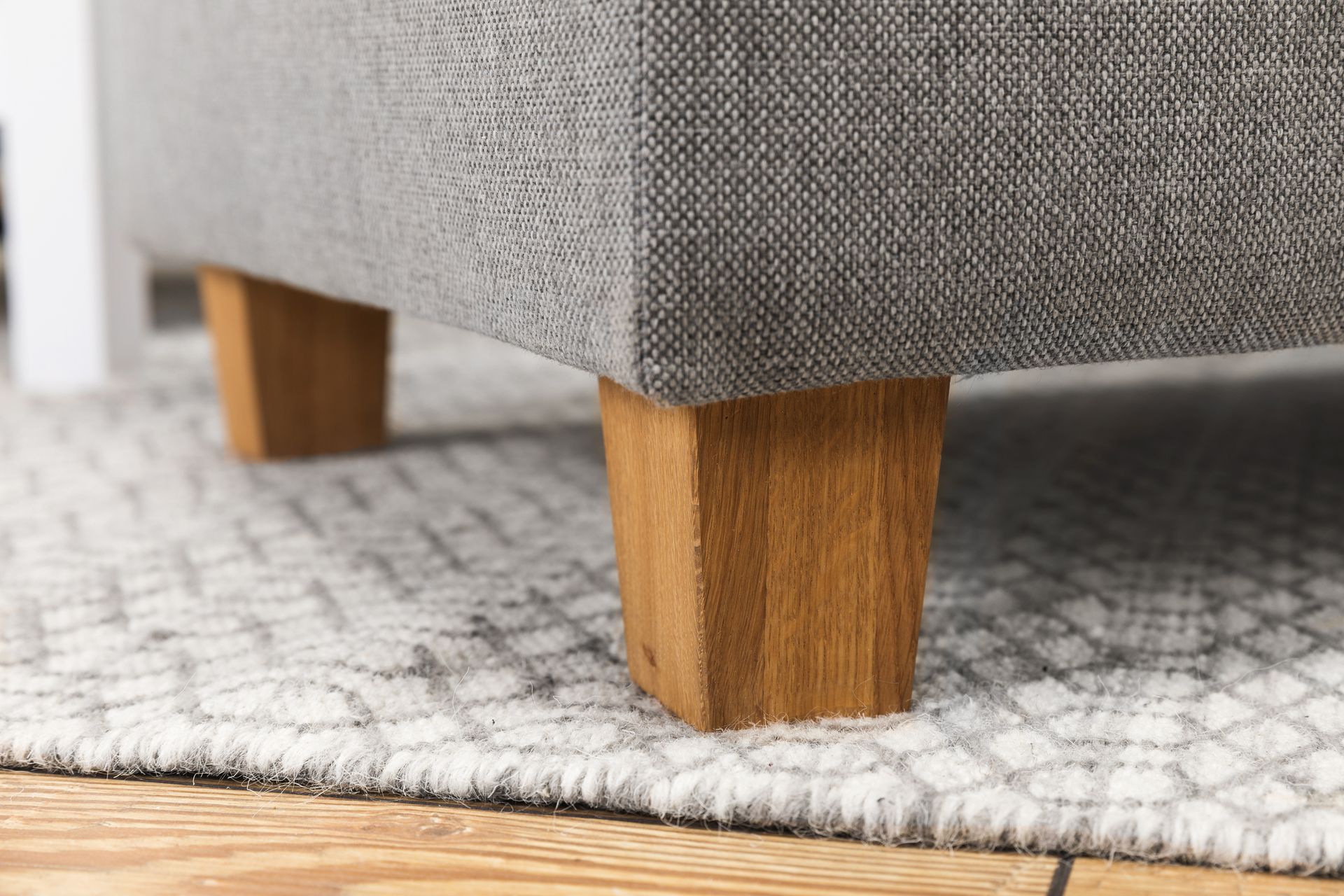 Crazy 4-seters Venstrevendt L-formet Sjeselongsofa i Stoff - Grå - Møbler - Sofaer - Sofaer med sjeselong - 3 seters sofa med divan