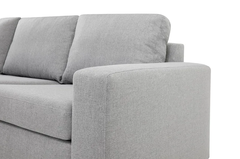 Crazy 4-seters Venstrevendt L-formet Sjeselongsofa i Stoff - Grå - Møbler - Sofaer - Sofaer med sjeselong - 3 seters sofa med divan