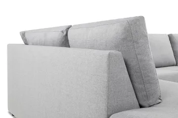 Crazy 4-seters Venstrevendt L-formet Sjeselongsofa i Stoff - Grå - Møbler - Sofaer - Sofaer med sjeselong - 3 seters sofa med divan
