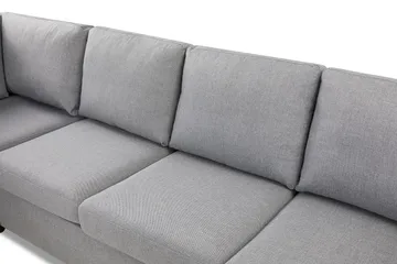 Crazy 4-seters Venstrevendt L-formet Sjeselongsofa i Stoff - Grå - Møbler - Sofaer - Sofaer med sjeselong - 3 seters sofa med divan