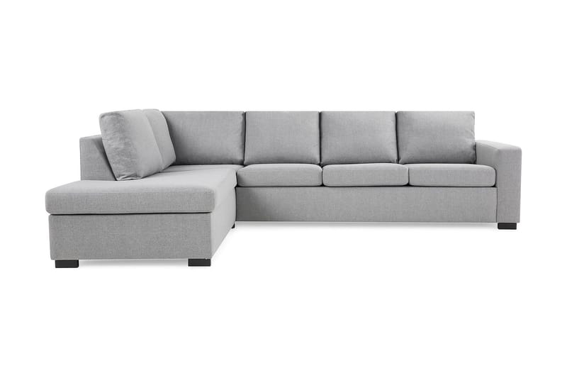 Crazy 4-seters Venstrevendt L-formet Sjeselongsofa i Stoff, Grå