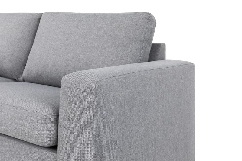 Crazy 4-seters Venstrevendt L-formet Sjeselongsofa i Stoff - Grå - Møbler - Sofaer - Sofaer med sjeselong - 3 seters sofa med divan