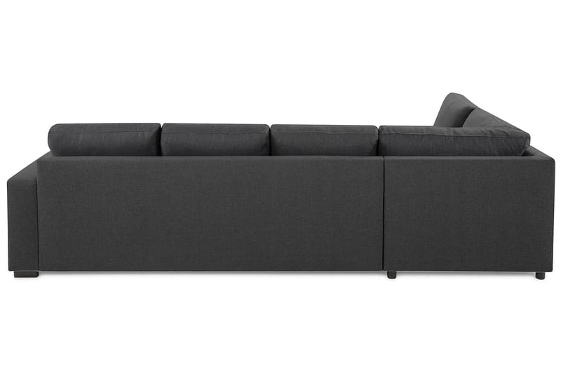 Crazy 4-seters Venstrevendt L-formet Sjeselongsofa i Stoff - Mørk grå - Møbler - Sofaer - Sofaer med sjeselong - 3 seters sofa med divan