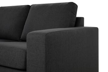 Crazy 4-seters Venstrevendt L-formet Sjeselongsofa i Stoff - Mørk grå - Møbler - Sofaer - Sofaer med sjeselong - 3 seters sofa med divan