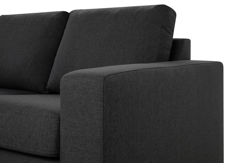 Crazy 4-seters Venstrevendt L-formet Sjeselongsofa i Stoff - Mørk grå - Møbler - Sofaer - Sofaer med sjeselong - 3 seters sofa med divan
