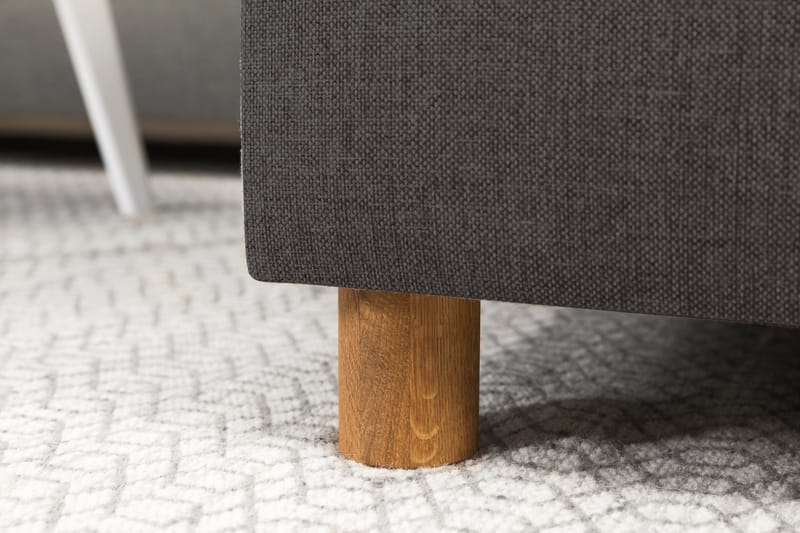 Crazy 4-seters Venstrevendt L-formet Sjeselongsofa i Stoff - Mørk grå - Møbler - Sofaer - Sofaer med sjeselong - 3 seters sofa med divan