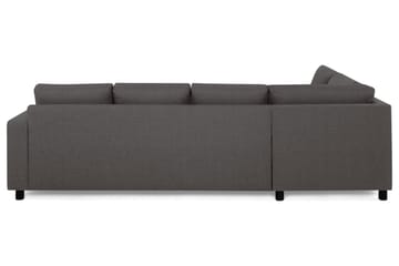 Crazy 4-seters Venstrevendt L-formet Sjeselongsofa i Stoff - Mørk grå - Møbler - Sofaer - Sofaer med sjeselong - 3 seters sofa med divan