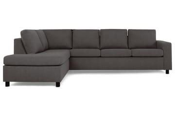 Crazy 4-seters Venstrevendt L-formet Sjeselongsofa i Stoff - Mørk grå - Møbler - Sofaer - Sofaer med sjeselong - 3 seters sofa med divan
