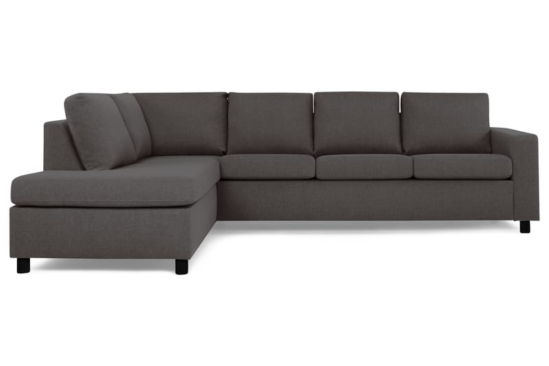 Crazy 4-seters Venstrevendt L-formet Sjeselongsofa i Stoff - Mørk grå - Møbler - Sofaer - Sofaer med sjeselong - 3 seters sofa med divan