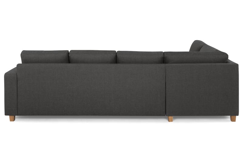 Crazy 4-seters Venstrevendt L-formet Sjeselongsofa i Stoff - Mørk grå - Møbler - Sofaer - Sofaer med sjeselong - 3 seters sofa med divan