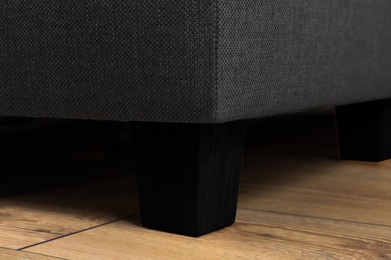 Crazy 4-seters Venstrevendt L-formet Sjeselongsofa i Stoff - Mørk grå - Møbler - Sofaer - Sofaer med sjeselong - 3 seters sofa med divan