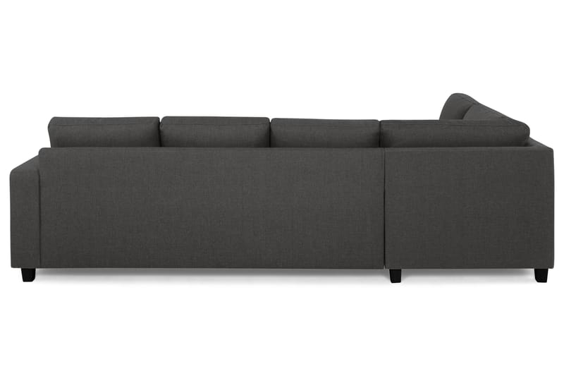 Crazy 4-seters Venstrevendt L-formet Sjeselongsofa i Stoff - Mørk grå - Møbler - Sofaer - Sofaer med sjeselong - 3 seters sofa med divan