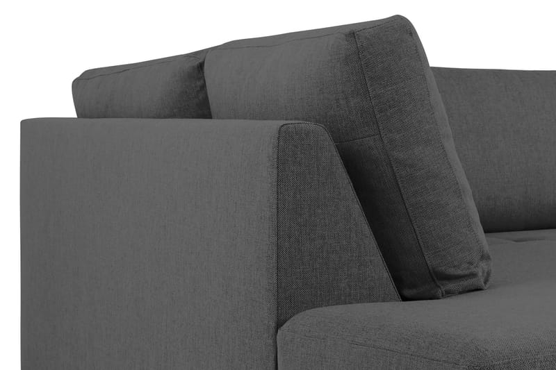 Crazy 4-seters Venstrevendt L-formet Sjeselongsofa i Stoff - Mørk grå - Møbler - Sofaer - Sofaer med sjeselong - 3 seters sofa med divan