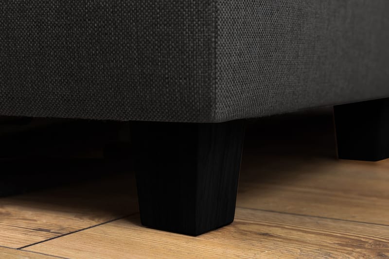 Crazy 4-seters Venstrevendt L-formet Sjeselongsofa i Stoff - Mørk grå - Møbler - Sofaer - Sofaer med sjeselong - 3 seters sofa med divan