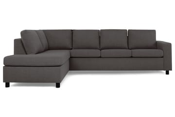 Crazy 4-seters Venstrevendt L-formet Sjeselongsofa i Stoff - Mørk grå - Møbler - Sofaer - Sofaer med sjeselong - 3 seters sofa med divan