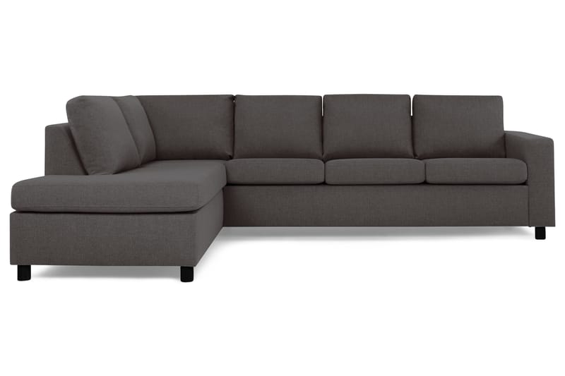 Crazy 4-seters Venstrevendt L-formet Sjeselongsofa i Stoff - Mørk grå - Møbler - Sofaer - Sofaer med sjeselong - 3 seters sofa med divan
