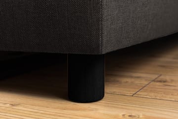 Crazy 4-seters Venstrevendt L-formet Sjeselongsofa i Stoff - Mørk grå - Møbler - Sofaer - Sofaer med sjeselong - 3 seters sofa med divan