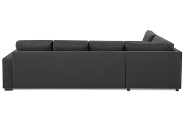 Crazy 4-seters Venstrevendt L-formet Sjeselongsofa i Stoff - Mørk grå - Møbler - Sofaer - Sofaer med sjeselong - 3 seters sofa med divan
