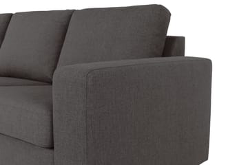 Crazy 4-seters Venstrevendt L-formet Sjeselongsofa i Stoff - Mørk grå - Møbler - Sofaer - Sofaer med sjeselong - 3 seters sofa med divan