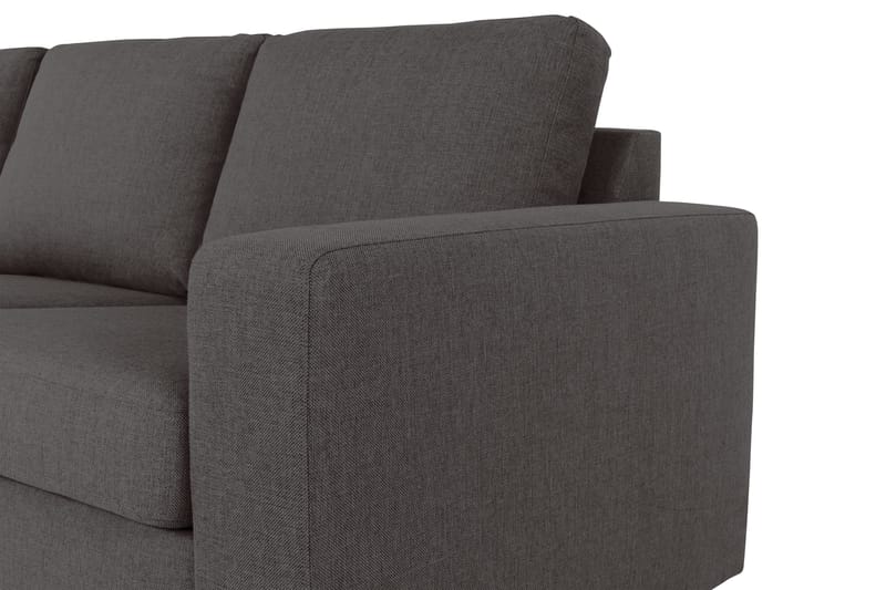 Crazy 4-seters Venstrevendt L-formet Sjeselongsofa i Stoff - Mørk grå - Møbler - Sofaer - Sofaer med sjeselong - 3 seters sofa med divan