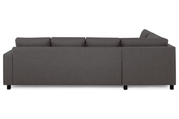 Crazy 4-seters Venstrevendt L-formet Sjeselongsofa i Stoff - Mørk grå - Møbler - Sofaer - Sofaer med sjeselong - 3 seters sofa med divan