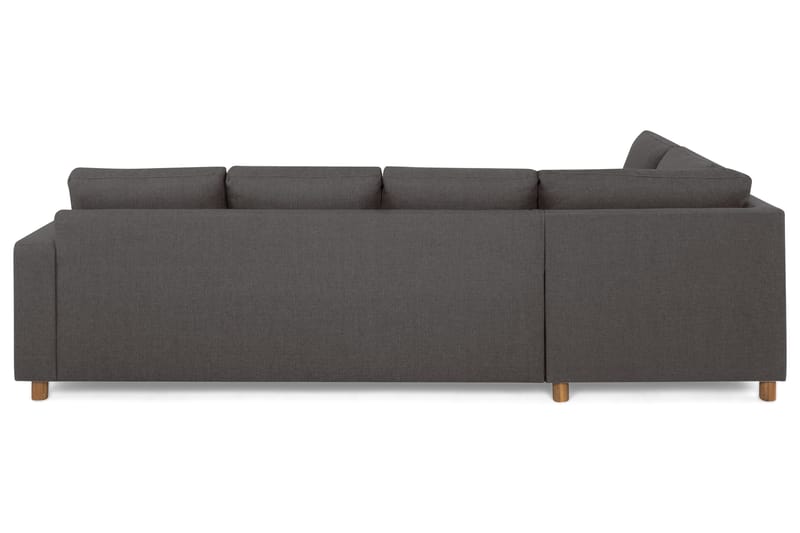 Crazy 4-seters Venstrevendt L-formet Sjeselongsofa i Stoff - Mørk grå - Møbler - Sofaer - Sofaer med sjeselong - 3 seters sofa med divan