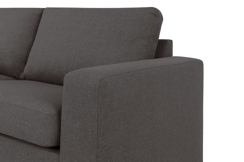 Crazy 4-seters Venstrevendt L-formet Sjeselongsofa i Stoff - Mørk grå - Møbler - Sofaer - Sofaer med sjeselong - 3 seters sofa med divan