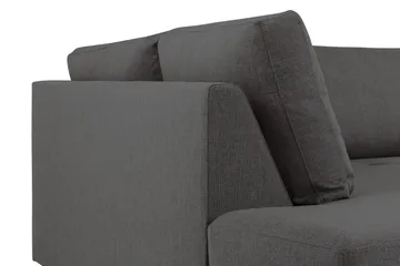 Crazy 4-seters Venstrevendt U-formet Small Sofa med Divan og Sjeselong i Stoff - Mørk grå - Møbler - Sofaer - Sofaer med sjeselong - 3 seters sofa med divan