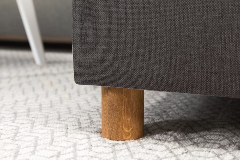 Crazy 4-seters Venstrevendt U-formet Small Sofa med Divan og Sjeselong i Stoff - Mørk grå - Møbler - Sofaer - Sofaer med sjeselong - 3 seters sofa med divan