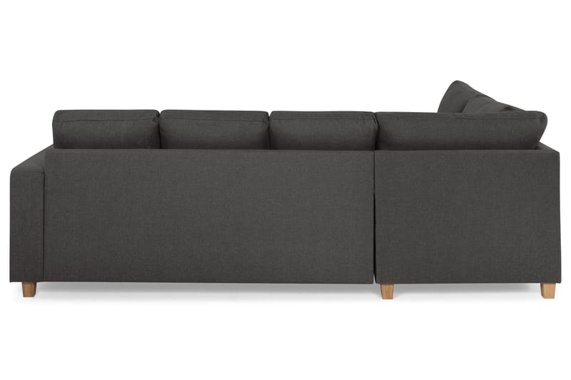 Crazy 4-seters Venstrevendt U-formet Small Sofa med Divan og Sjeselong i Stoff - Mørk grå - Møbler - Sofaer - Sofaer med sjeselong - 3 seters sofa med divan