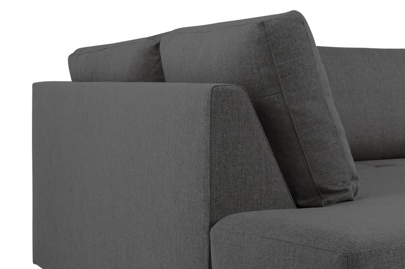 Crazy 4-seters Venstrevendt U-formet Small Sofa med Divan og Sjeselong i Stoff - Mørk grå - Møbler - Sofaer - Sofaer med sjeselong - 3 seters sofa med divan