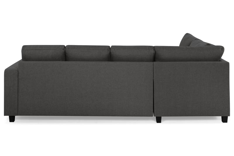 Crazy 4-seters Venstrevendt U-formet Small Sofa med Divan og Sjeselong i Stoff - Mørk grå - Møbler - Sofaer - Sofaer med sjeselong - 3 seters sofa med divan