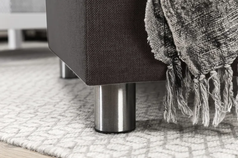 Crazy 4-seters Venstrevendt U-formet Small Sofa med Divan og Sjeselong i Stoff - Mørk grå - Møbler - Sofaer - Sofaer med sjeselong - 3 seters sofa med divan