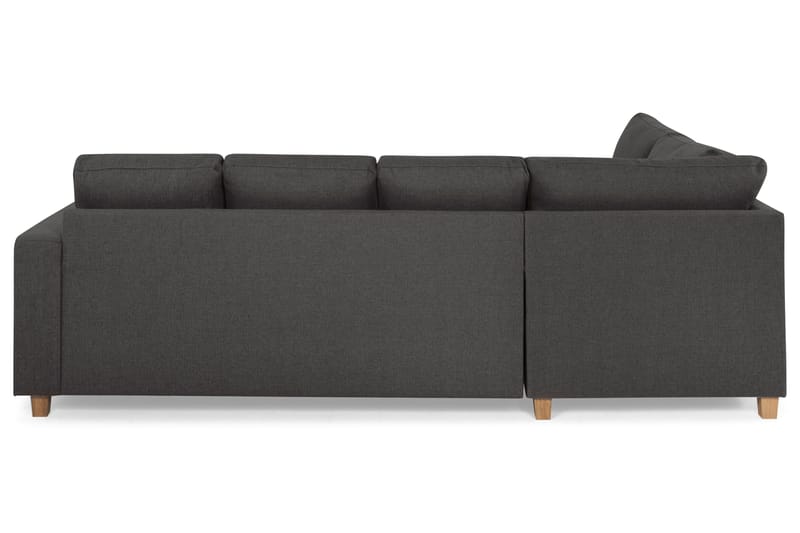 Crazy 4-seters Venstrevendt U-formet Small Sofa med Divan og Sjeselong i Stoff - Mørk grå - Møbler - Sofaer - Sofaer med sjeselong - 3 seters sofa med divan