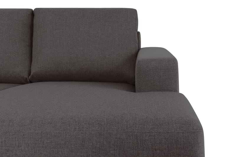 Crazy 4-seters Venstrevendt U-formet Small Sofa med Divan og Sjeselong i Stoff - Mørk grå - Møbler - Sofaer - Sofaer med sjeselong - 3 seters sofa med divan