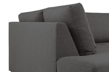 Crazy 4-seters Venstrevendt U-formet Small Sofa med Divan og Sjeselong i Stoff - Mørk grå - Møbler - Sofaer - Sofaer med sjeselong - 3 seters sofa med divan