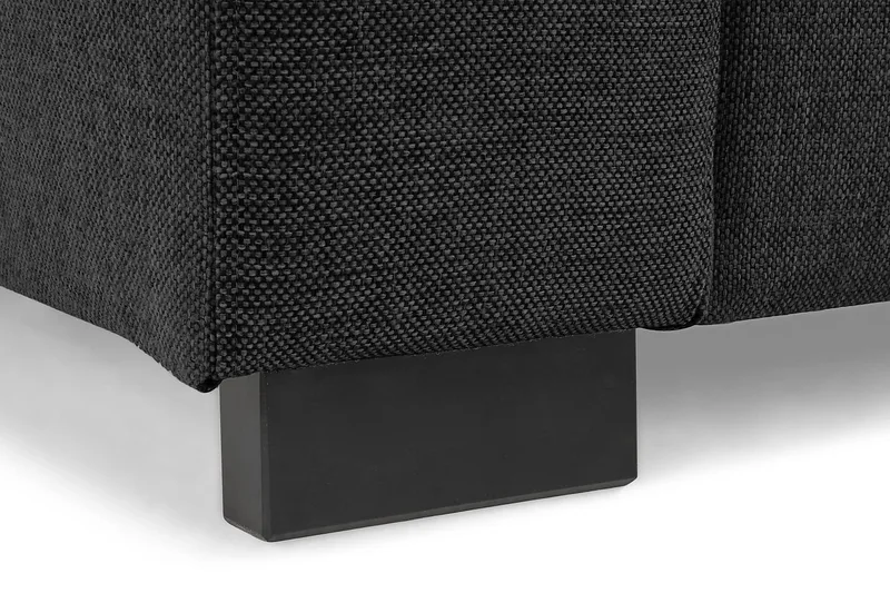 Crazy 4-seters Venstrevendt U-formet Small Sofa med Divan og Sjeselong i Stoff - Mørk grå - Møbler - Sofaer - Sofaer med sjeselong - 3 seters sofa med divan