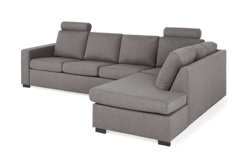 Crazy Limited Edition 4-seters Høyrevendt L-formet Sjeselongsofa i Stoff - Grå - Møbler - Sofaer - Sofaer med sjeselong - 4 seters sofa med divan
