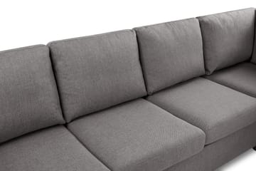 Crazy Limited Edition 4-seters Høyrevendt L-formet Sjeselongsofa i Stoff - Grå - Møbler - Sofaer - Sofaer med sjeselong - 4 seters sofa med divan