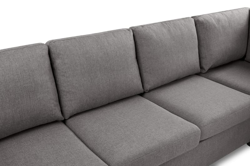 Crazy Limited Edition 4-seters Høyrevendt L-formet Sjeselongsofa i Stoff - Grå - Møbler - Sofaer - Sofaer med sjeselong - 4 seters sofa med divan