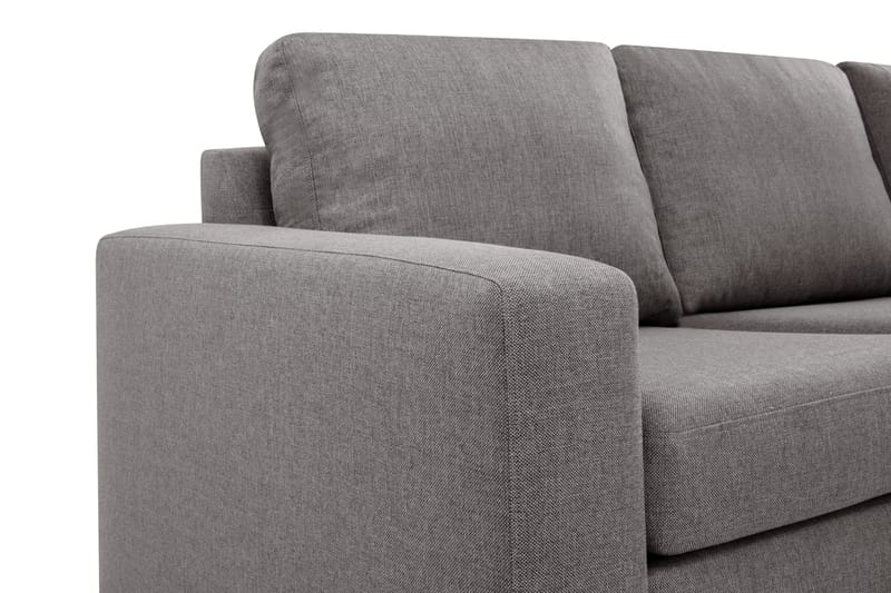 Crazy Limited Edition 4-seters Høyrevendt L-formet Sjeselongsofa i Stoff - Grå - Møbler - Sofaer - Sofaer med sjeselong - 4 seters sofa med divan
