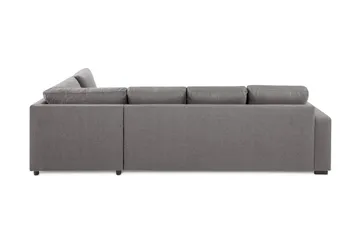 Crazy Limited Edition 4-seters Høyrevendt L-formet Sjeselongsofa i Stoff - Grå - Møbler - Sofaer - Sofaer med sjeselong - 4 seters sofa med divan
