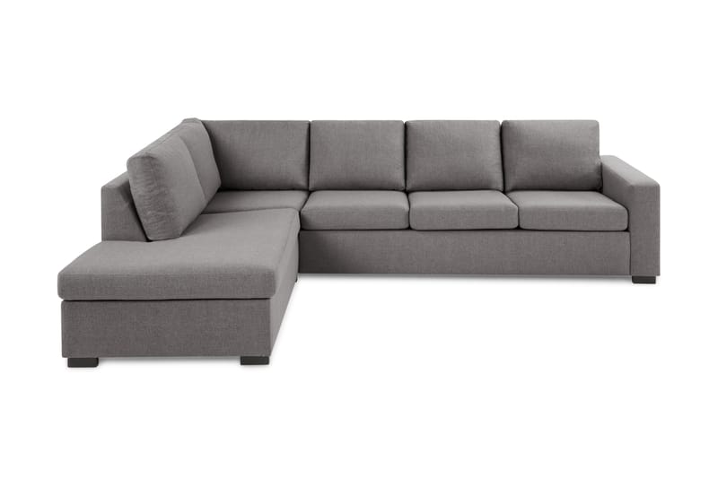 Crazy Limited Edition 4-seters Venstrevendt L-formet Dyp Sjeselongsofa i Stoff - Grå - Møbler - Sofaer - Sofaer med sjeselong - 4 seters sofa med divan