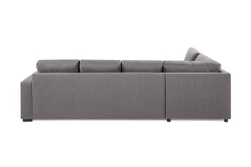 Crazy Limited Edition 4-seters Venstrevendt L-formet Dyp Sjeselongsofa i Stoff - Grå - Møbler - Sofaer - Sofaer med sjeselong - 4 seters sofa med divan