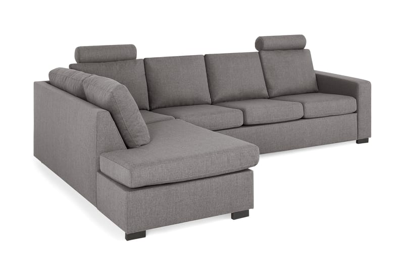 Crazy Limited Edition 4-seters Venstrevendt L-formet Dyp Sjeselongsofa i Stoff - Grå - Møbler - Sofaer - Sofaer med sjeselong - 4 seters sofa med divan